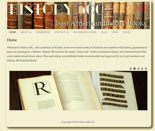 Website for History Book Lover